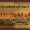 行業十大影響力品牌2015
